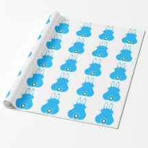 Blauw bunny Wrapping Paper