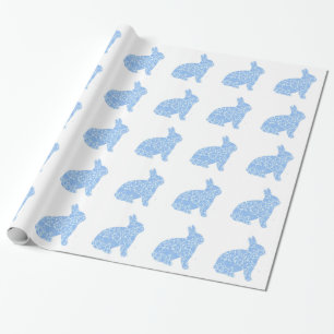 Blauw bunny Wrapping Paper Cadeaupapier