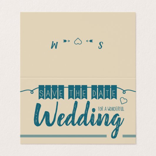  Blauw Bunting, foto sparen de Datum Kaart Visitekaartje (Buitenkant ongevouwen)