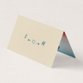 Blauw Bunting, foto sparen de Datum Kaart Visitekaartje (Achterkant)