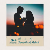 Blauw Bunting, foto sparen de Datum Kaart Visitekaartje (Binnenkant ongevouwen)