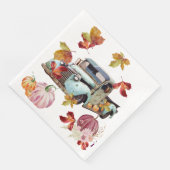  blauw busherfst laat pompoenen servet (Hoek)