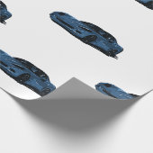 Blauw C6 Corvette inpakpapier (Hoek)