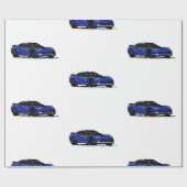 Blauw C7 Corvette inpakpapier (Vlak)