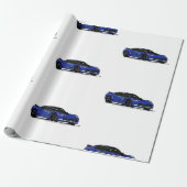 Blauw C7 Corvette inpakpapier (Uitgerold)