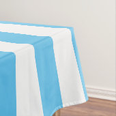 Blauw Cabana Stripe en gepersonaliseerd groen mono Tafelkleed (Voorbeeld)