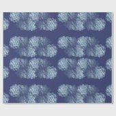 Blauw Cactus Gift Wrapping Paper Cadeaupapier (Vlak)