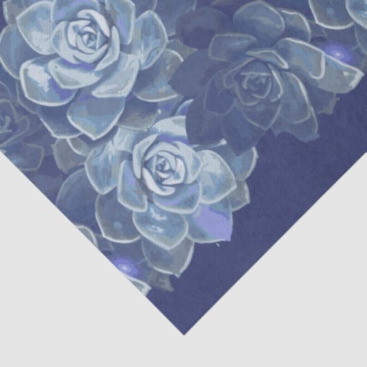 Blauw Cactus-weefselpapier Tissuepapier (Detail)