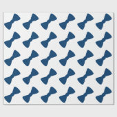 Blauw Cadeau Papier met Strik (Vlak)