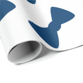 Blauw Cadeau Papier met Strik (Rol Hoek)