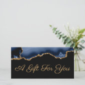 blauw cadeaubon (Staand voorkant)