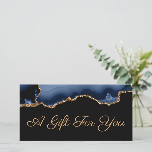 blauw cadeaubon (Staand voorkant)