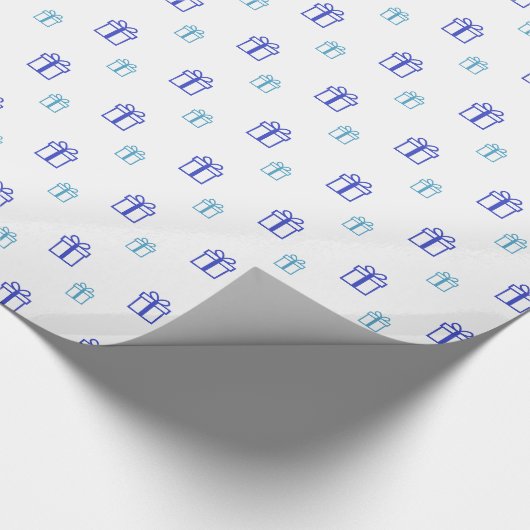 Blauw cadeaudozen cadeaupapier (Hoek)