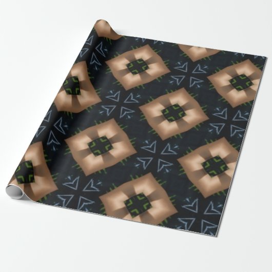 blauw cadeaupapier voor patroonweergave (Uitgerold)