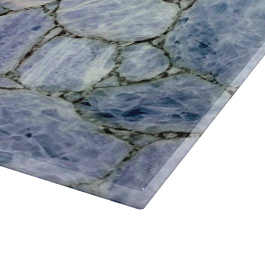 Blauw calciet snijplank (Hoek)