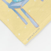 Blauw Calico Beer glimlachen op stoel Fleece Deken (Hoek)