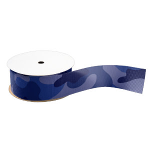 Blauw Camo Avontuurlijke Sportieve Pret Grosgrain Lint
