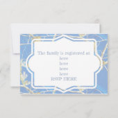 blauw camo - baby shower kaart (Achterkant)