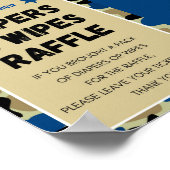 Blauw Camo Baby shower teken Poster (Hoek)