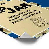 Blauw Camo Baby shower teken Poster (Hoek)