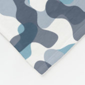 Blauw Camo camouflage patroon in marine tonen Fleece Deken (Hoek)