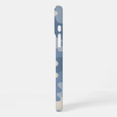 Blauw Camo Militaire Monogram iPhone Hoesje (Linkerkant)