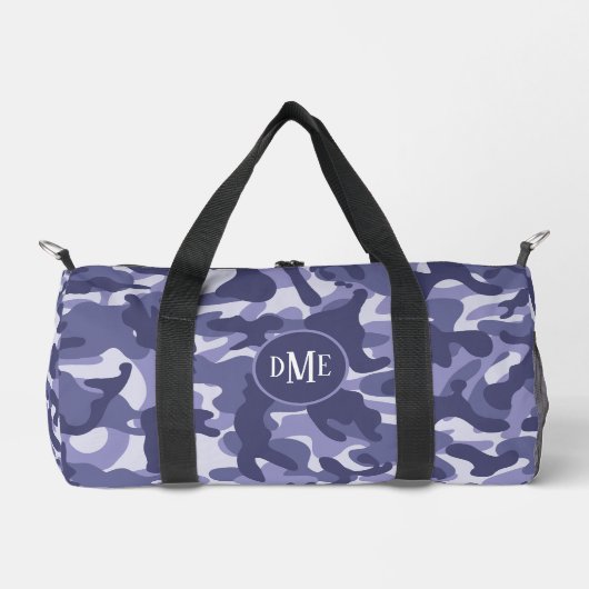 Blauw camo-monogram plunjezak (Voorkant)