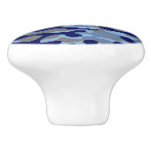 Blauw Camo Patroon  Keramische Knop (Zijkant)