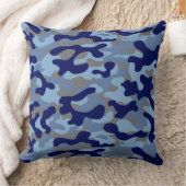 Blauw Camo Patroon Kussen (Deken)