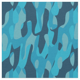 Blauw Camo Stof