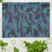 Blauw camopatroon theedoek (Gevouwen)
