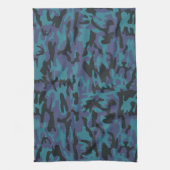 Blauw camopatroon theedoek (Verticaal)