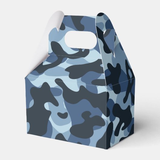 Blauw Camouflage Bedankdoosjes (Voorkant Zijde)