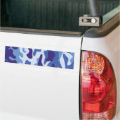 Blauw camouflage bumpersticker (Op Truck)