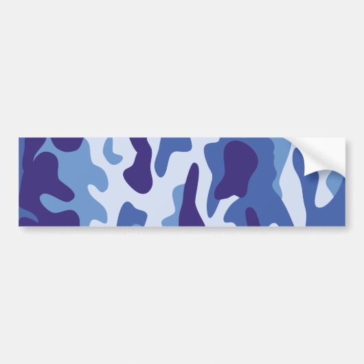 Blauw camouflage bumpersticker (Voorkant)