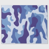 Blauw camouflage cadeaupapier (Vlak)