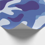 Blauw camouflage cadeaupapier (Hoek)