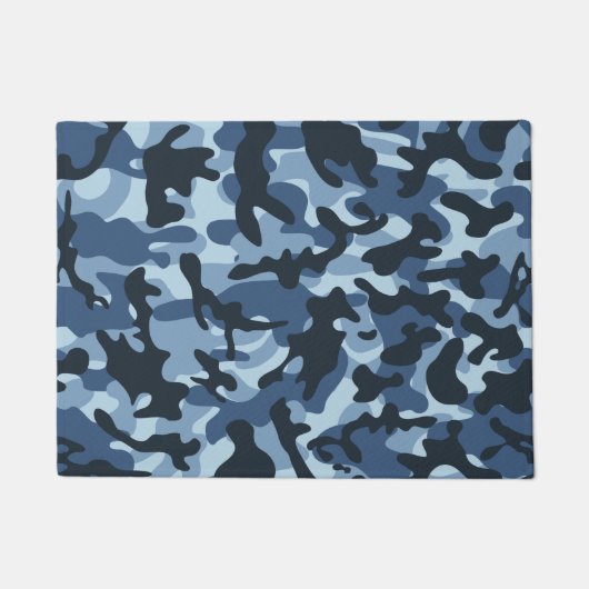 Blauw Camouflage   Deurmat (Voorkant)