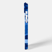 Blauw camouflage gepersonaliseerd Case-Mate iPhone case (Achterkant / Links)
