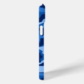 Blauw camouflage gepersonaliseerd Case-Mate iPhone case (Achterkant / Rechts)