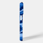 Blauw camouflage gepersonaliseerd Case-Mate iPhone case (Achterkant / Rechts)