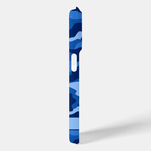 Blauw camouflage gepersonaliseerd Case-Mate iPhone case (Achterkant / Rechts)