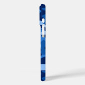 Blauw camouflage gepersonaliseerd Case-Mate iPhone case (Achterkant / Links)