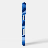 Blauw camouflage gepersonaliseerd Case-Mate iPhone case (Achterkant / Rechts)