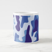 Blauw camouflage grote koffiekop (Voorkant)