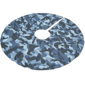 Blauw Camouflage Kerstboom Rok (Gekanteld)
