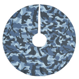Blauw Camouflage Kerstboom Rok