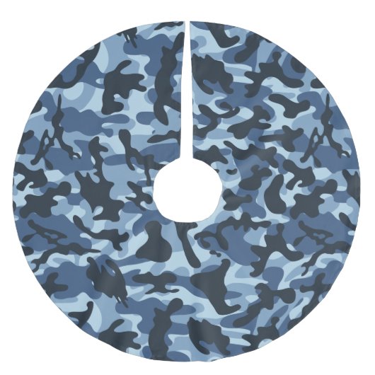 Blauw Camouflage Kerstboom Rok (Voorkant)