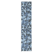 Blauw Camouflage Korte Tafelloper (Voorkant)
