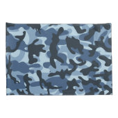 Blauw Camouflage Kussensloop (Achterkant-Rechts)